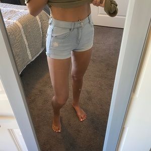 Garage jean shorts